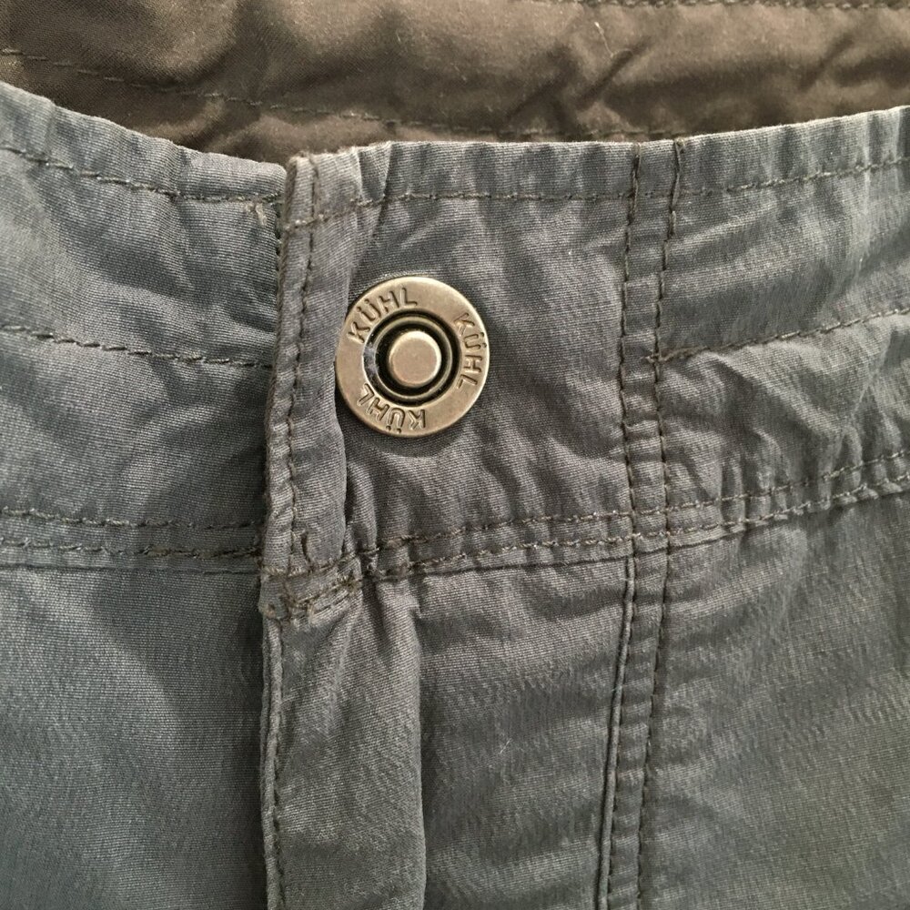KUHL Gray/Blue'ish Logo Hardware Knee Detailing Activewear Hiking Outdoor Pant - Picture 4 of 14